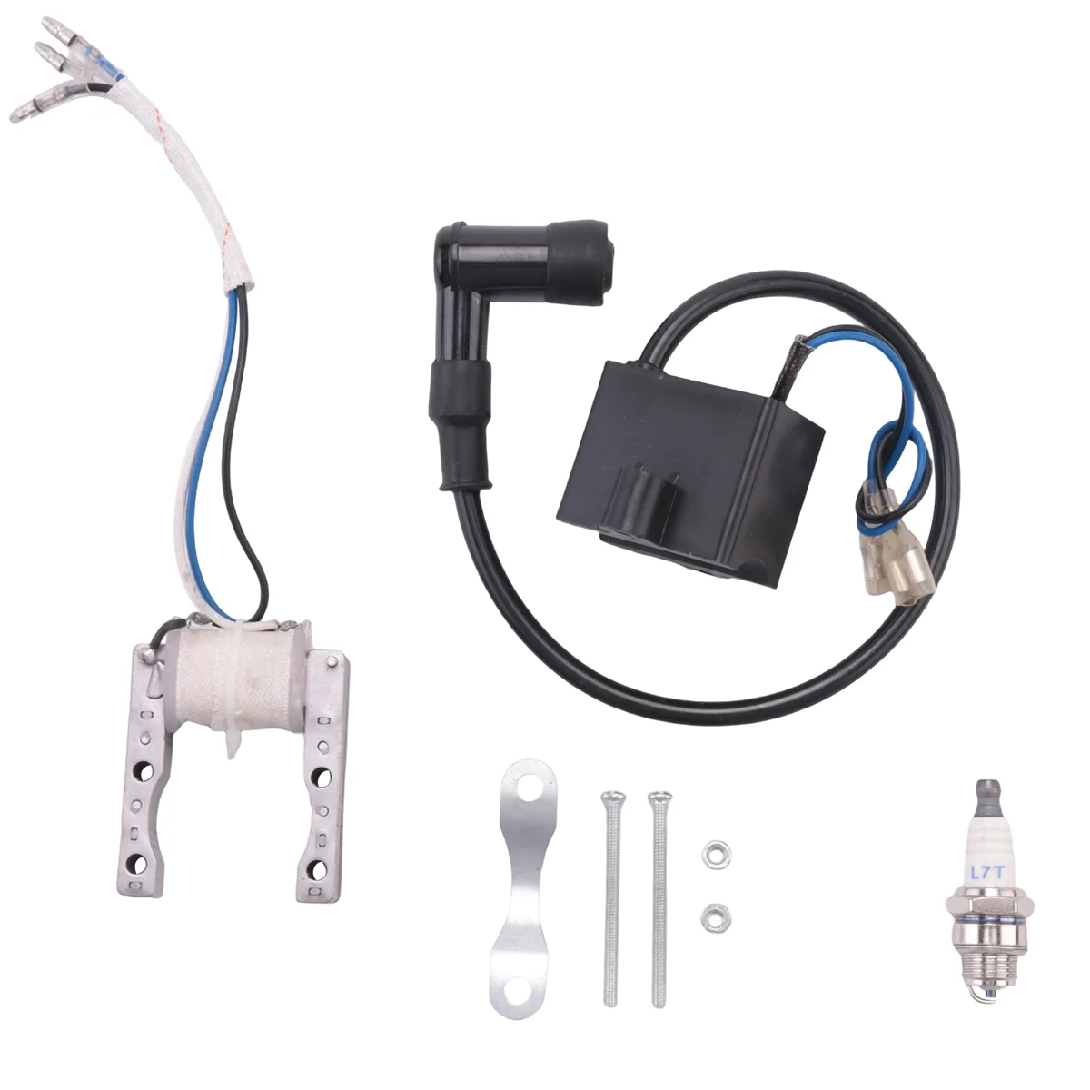 Мотор CDI Bobine Dɺllumage Magnetic Stator Jeu de Bougie для 2 Temps 49Cc 50Cc 60Cc 80Cc Moto Vélo