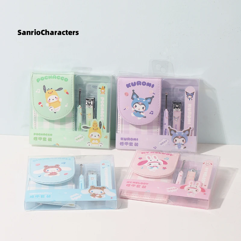 

Sanrios Kawaii Kuromi My Melody Cinnamoroll Nail Tools Set Cartoon Anime Nail Clippers Nail Files Set 3Pcs Birthday Gift