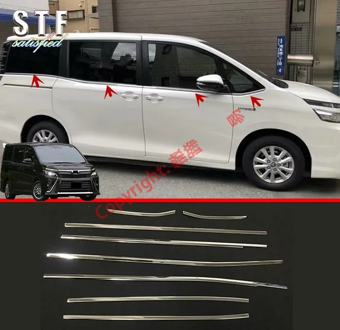 

Stainless Steel Window Frame Trim Below For Toyota Voxy R80 2018 2019 2020 Car Accessories Stickers