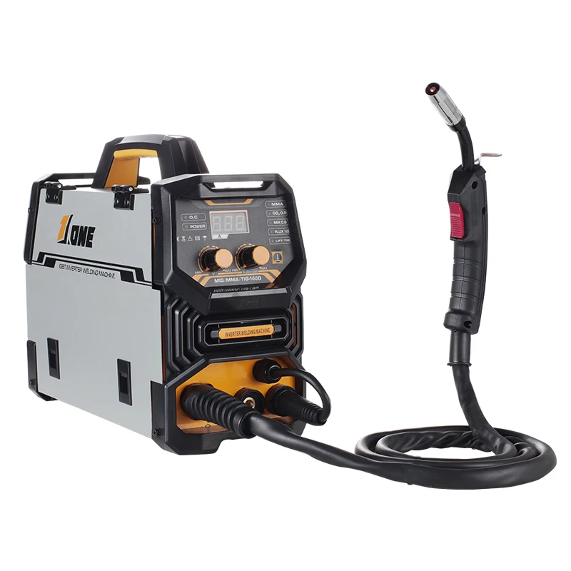 

JONE Portable GMAW Inverter double gas gasless solid flux wire Mig welder mag tig mma 3IN1use 160A CO2 gas welding machine