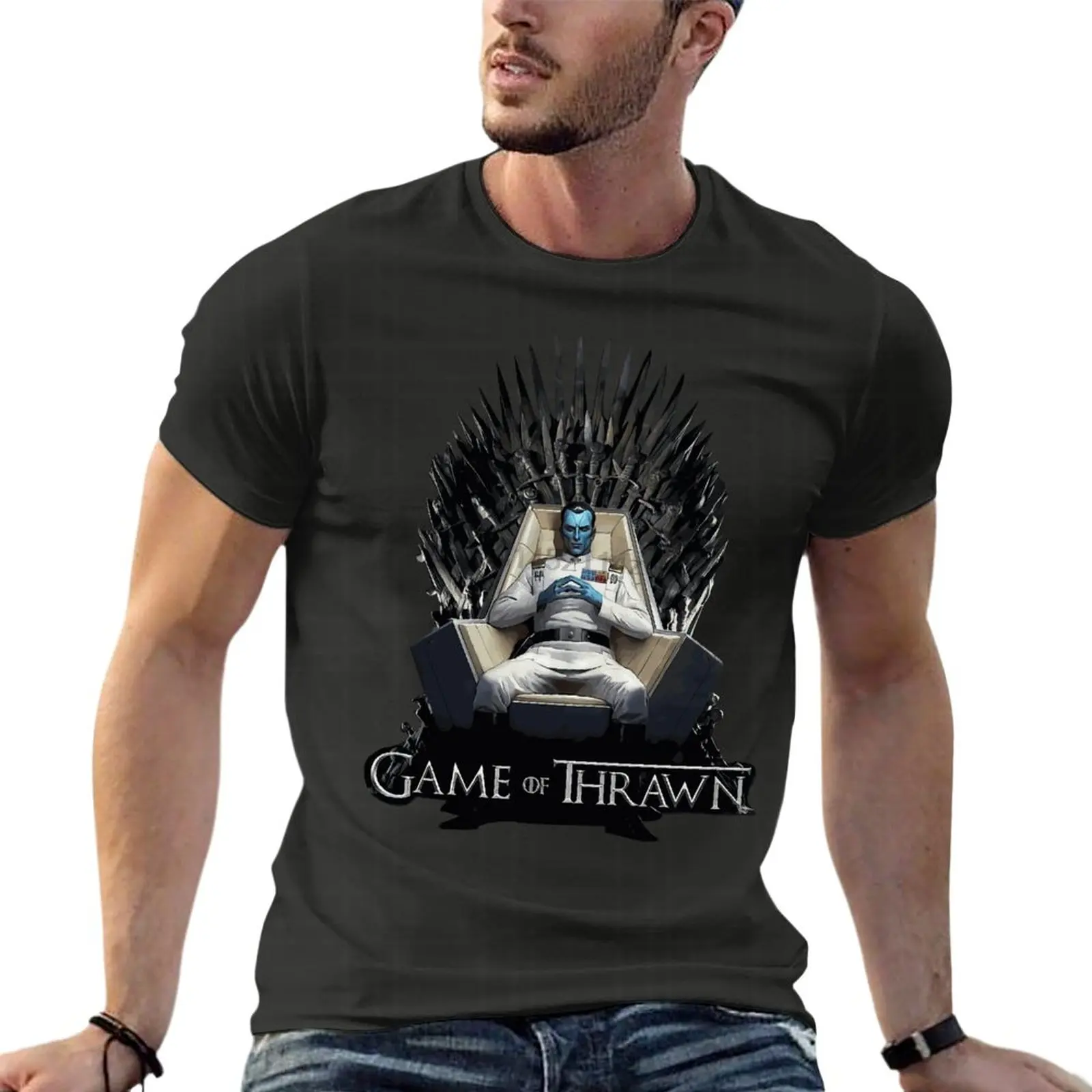 

Game Of Thrawn #Stars War Oversize T-Shirt For Men Clothing 100% Cotton Streetwear Plus Size Tops Tee
