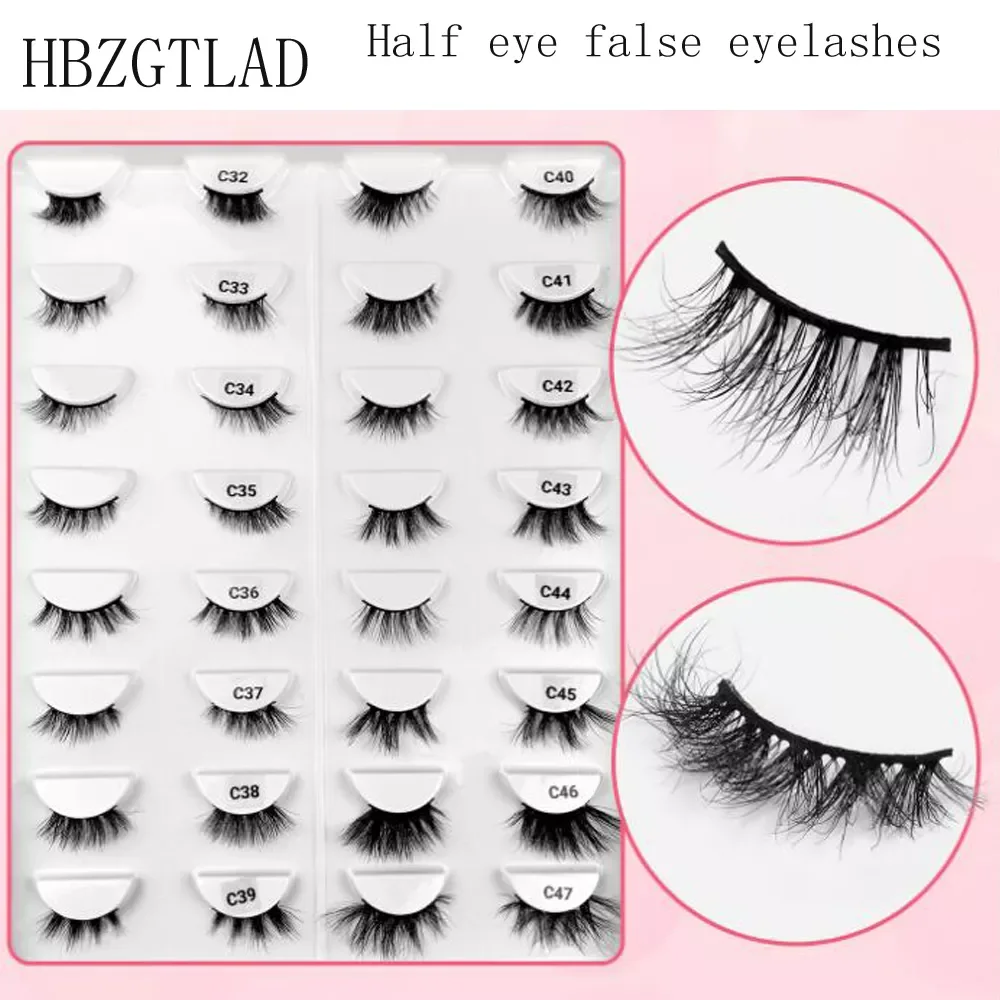 Half eye false eyelashes Fluffy Lashes 3d Mink Lashes short Thick Natural False Eyelashes Lashes Makeup Mink Eyelashes