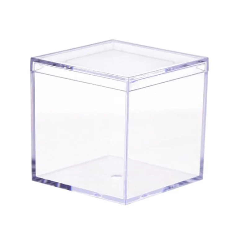 

Transparent Wedding Favors And Gifts Boxes Cube Portable Organizer Container For Party Packaging Box
