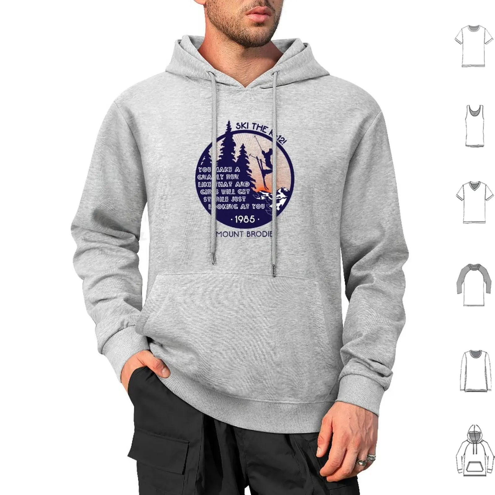 Толстовка Gnarly Run из хлопка с длинными рукавами K12 K 12 Betteroffdead 80 s 80smovie Skiing Eighties Skier 1985