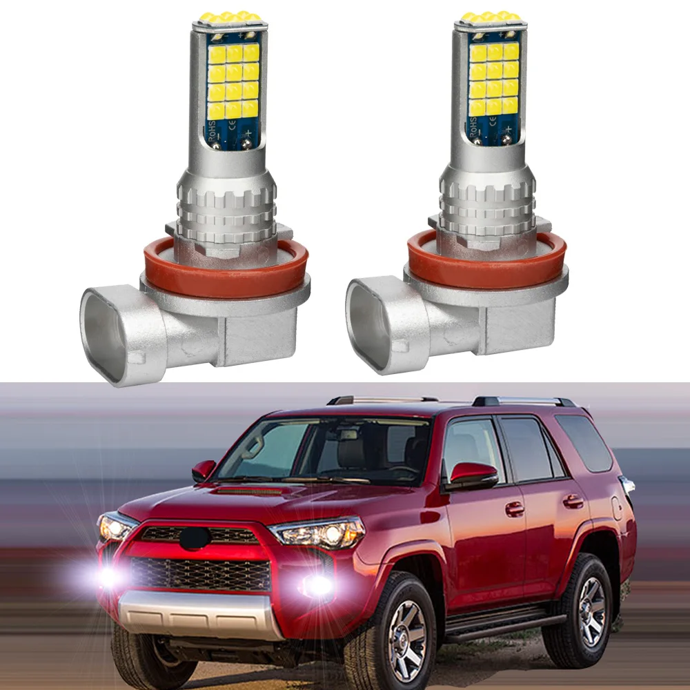 2pcs For Toyota 4Runner 2010 - 2015 2016 2017 2018 2019 2020 2021 2022 2023  Led Car Fog Lamp Front Fog Light Bulb Canbus