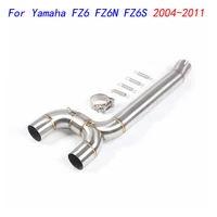 fz6 escape motorcycle exhaust middle connect tube stainless steel exhaust system for yamaha fz6fz6nfz6s 2004 2011