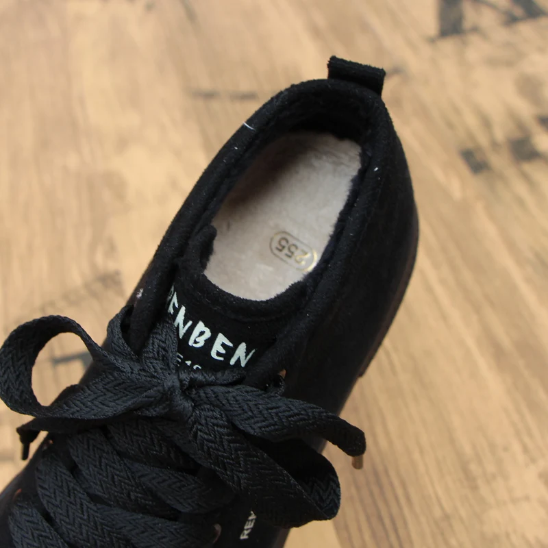 Мужская обувь Renben на хлопковой подкладке новинка зимы 2024 полностью черная