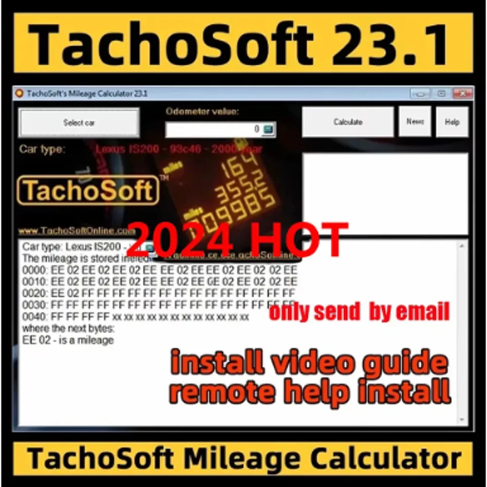 Фото 2025 горячий! Калькулятор пробега TachoSoft Программное обеспечение для расчета счетчика 23,1 V23.1 с лицензией Цифровые калькуляторы одометра №3