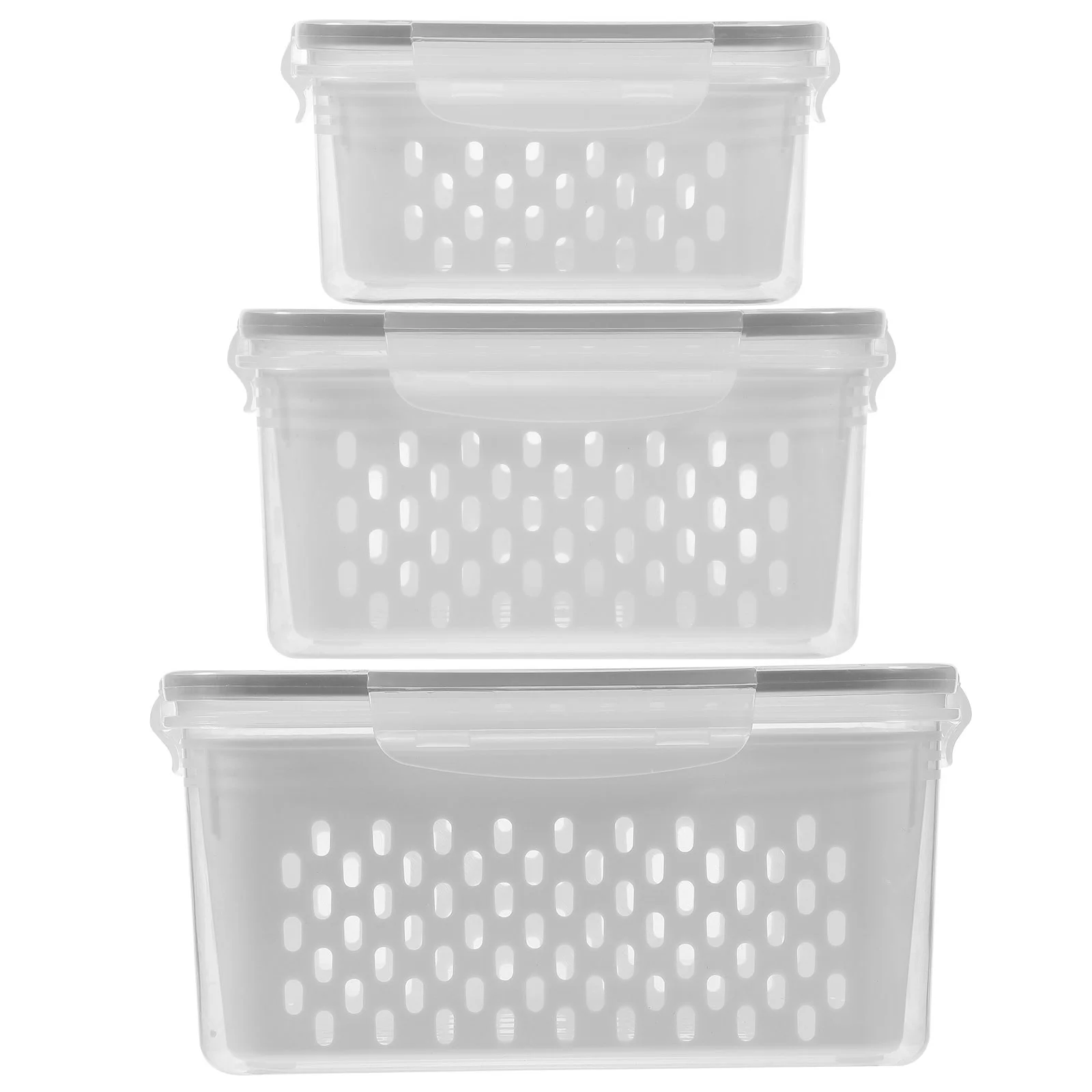 

3pcs Refrigerator Container Fresh Preservation Box Fridge Vegetable Containers