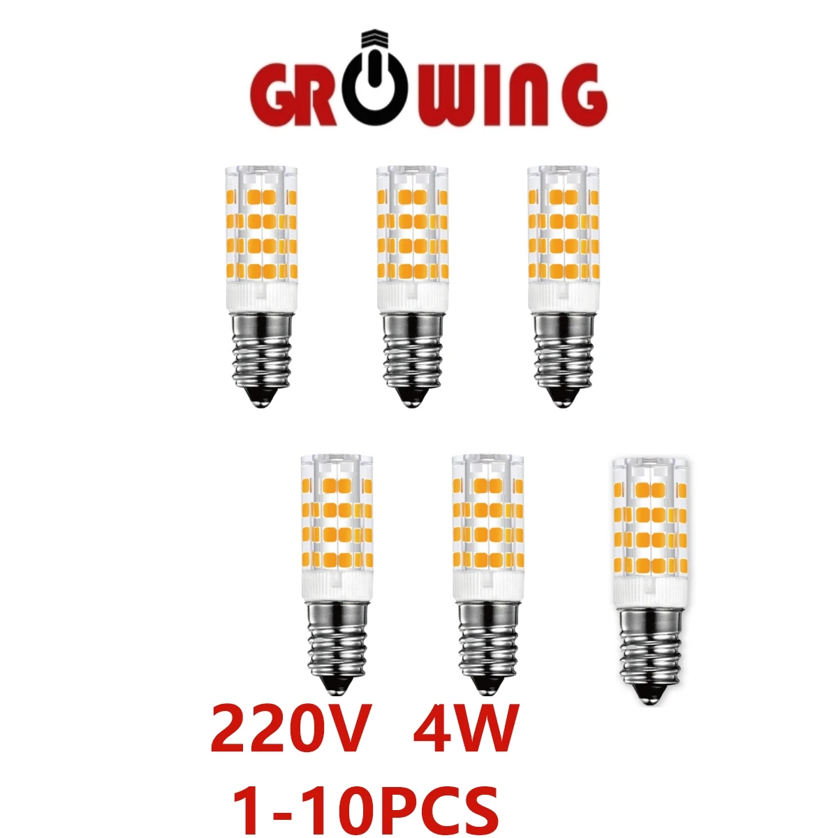

LED corn lamp mini bulb AC220V E14 super bright warm white 4W is suitable for crystal lamp living room and bedroom lighting