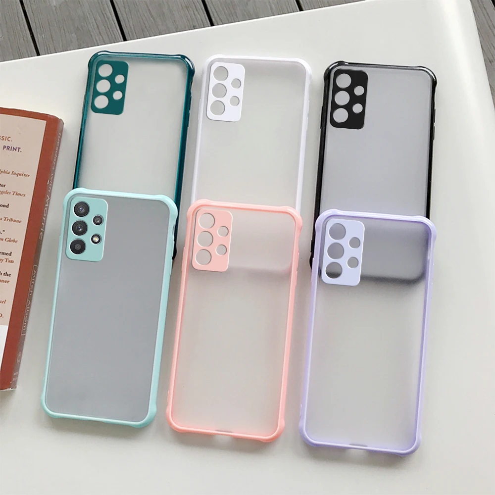 

Shockproof Matte Silicone Phone Case For Samsung Galaxy A32 A72 A52 A12 A22 A52s A31 A51 A71 A21s A 32 72 52 12 Back Cover Coque