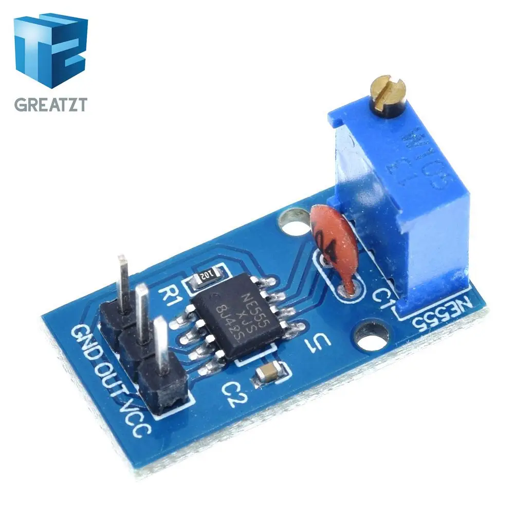 Фото Модуль генератора импульсов с регулируемой частотой GREATZT NE555 для Arduino Smart Car №1
