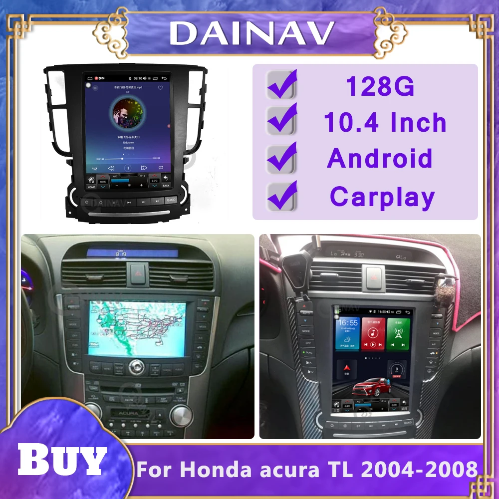 

Автомагнитола для Honda Acura tl 2004-2008 Android, мультимедийный Dvd-плеер, стерео, Carplay, автомагнитола, Gps-навигация