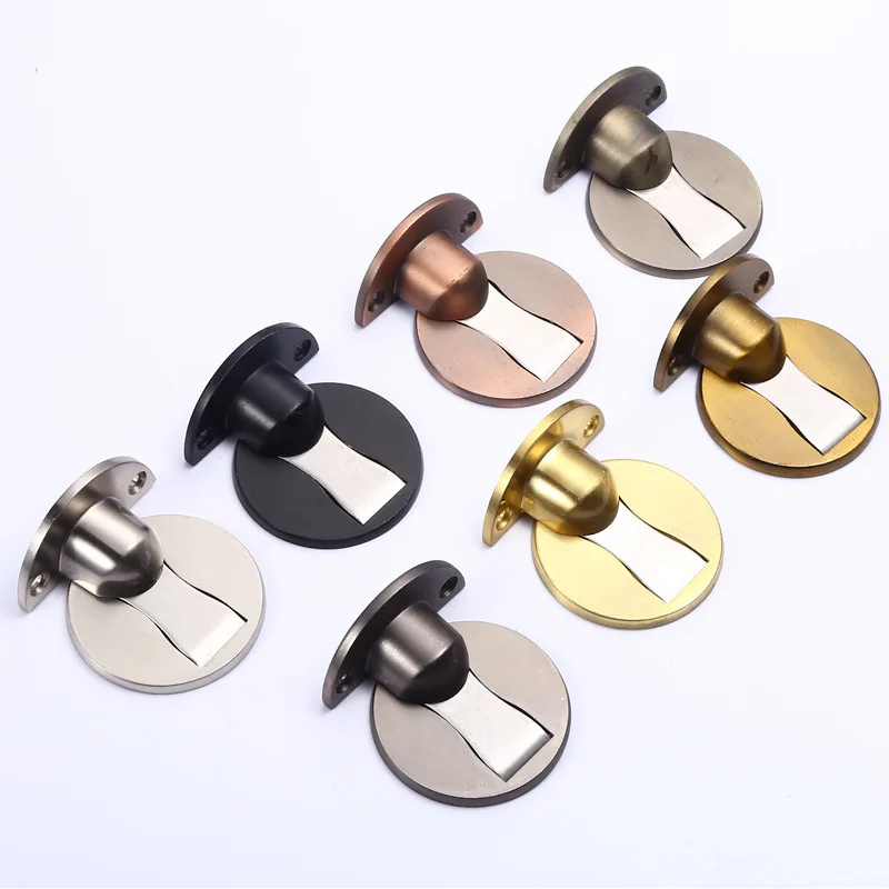 

Magnetic Door Stop Punch Free 304 Stainless Steel Door Suction Fixator Floor Without Order Door Stop Furniture Hardware Accessor