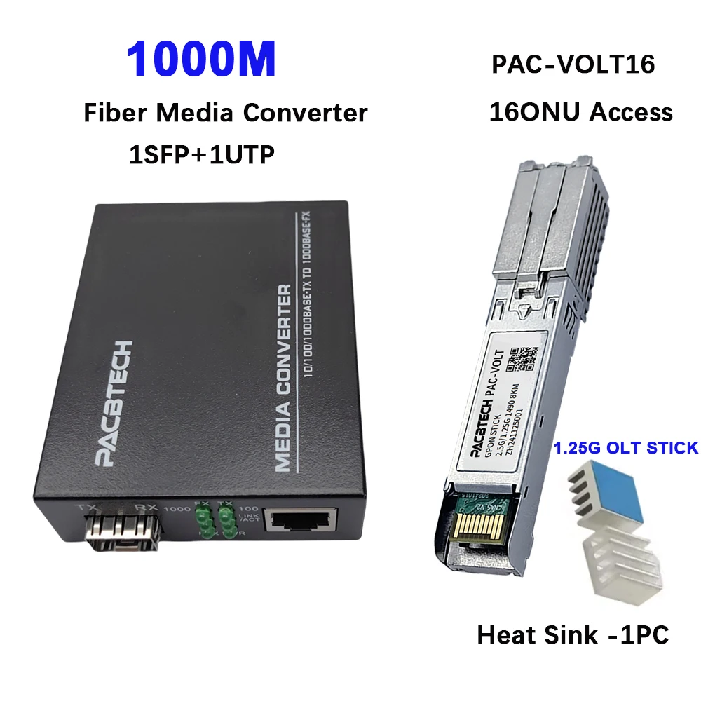 Фото Мини OLT Micro Gpon Olt Stick с одним портом 2 в 1, порта Ftth Fttx 4G 5G Sc Upc Sfp Rj45 Металлическое встроенное мини-волокно OLT №4