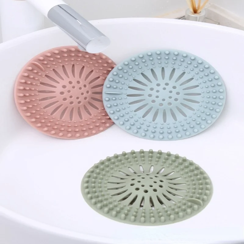 

Sewer Toilet Hair Filter Screen Kitchen Sink Plug Anti Odor Cover Sanitary Wash Basin Anti Blocking Silicone Floor Drain Cover