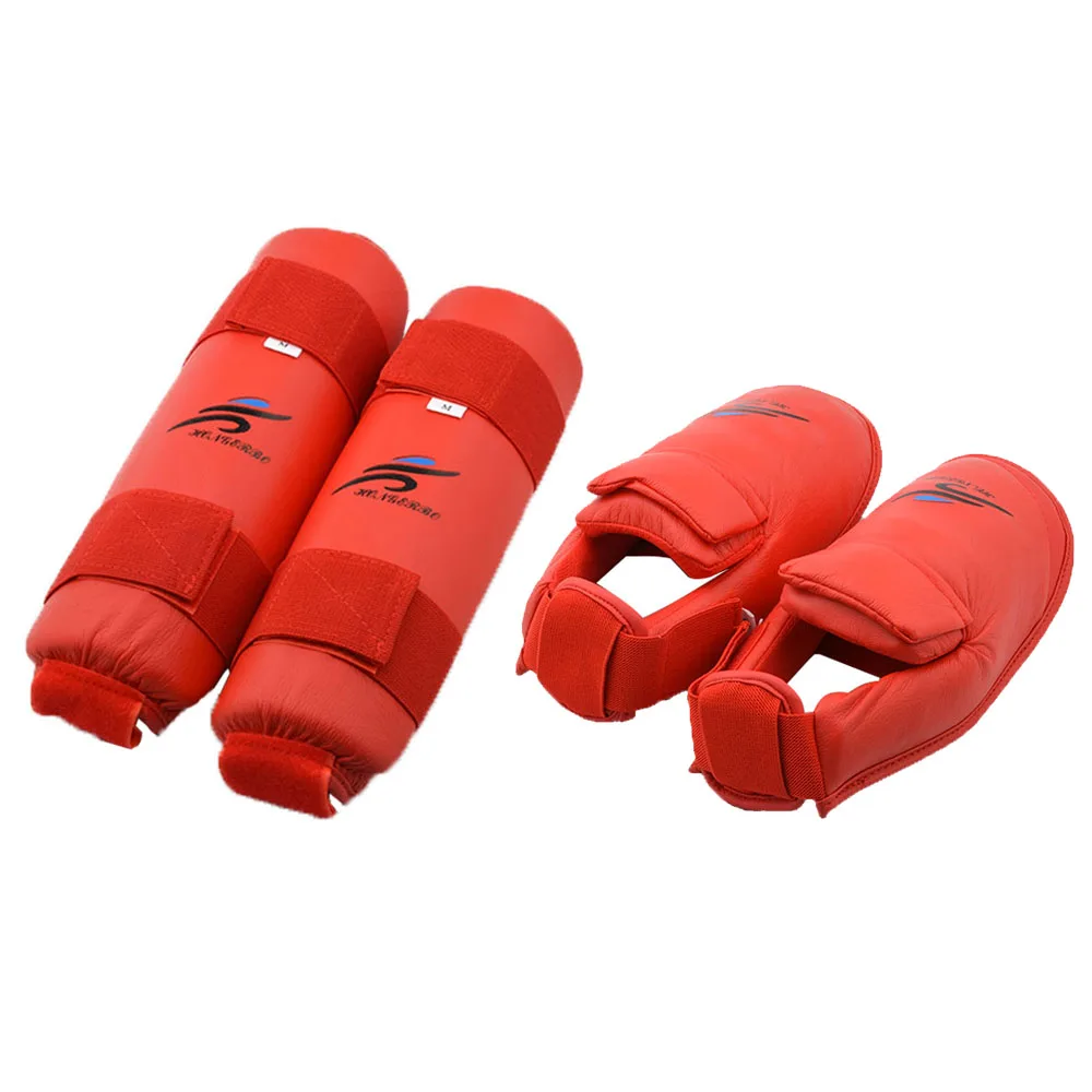 Karate Shin Guards Taekwondo Palm Gloves Sparring Uniform Gear Adults Boxing Training Equipment MMA Body Protective Chest Suit