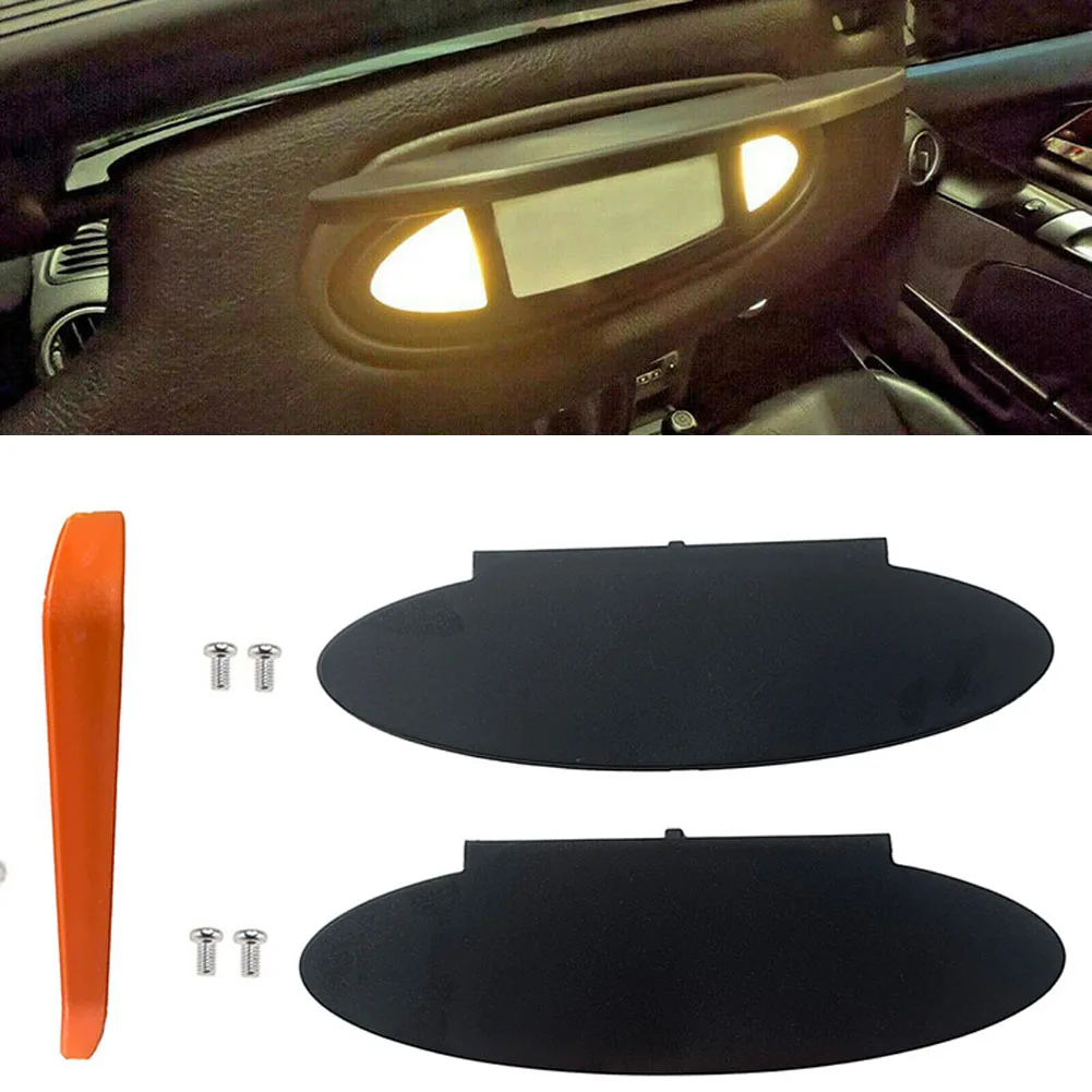 

2PCS Replacement Sunvisor Vanity Mirror Cover Black 99670142102 For Porsche 911, 996, 997 For Boxster 986 For Cayman 987