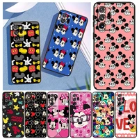 minnie mickey mouse art for samsung note 20 10 9 ultra lite plus a73 a70 a20 a10 a8 a03 f23 m52 m21 j7 j6 black phone case