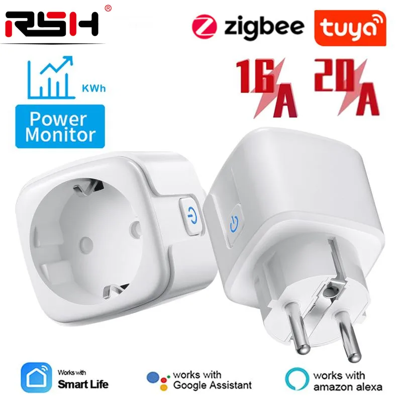 

Умная розетка Tuya Zigbee, 20 А, с голосовым управлением