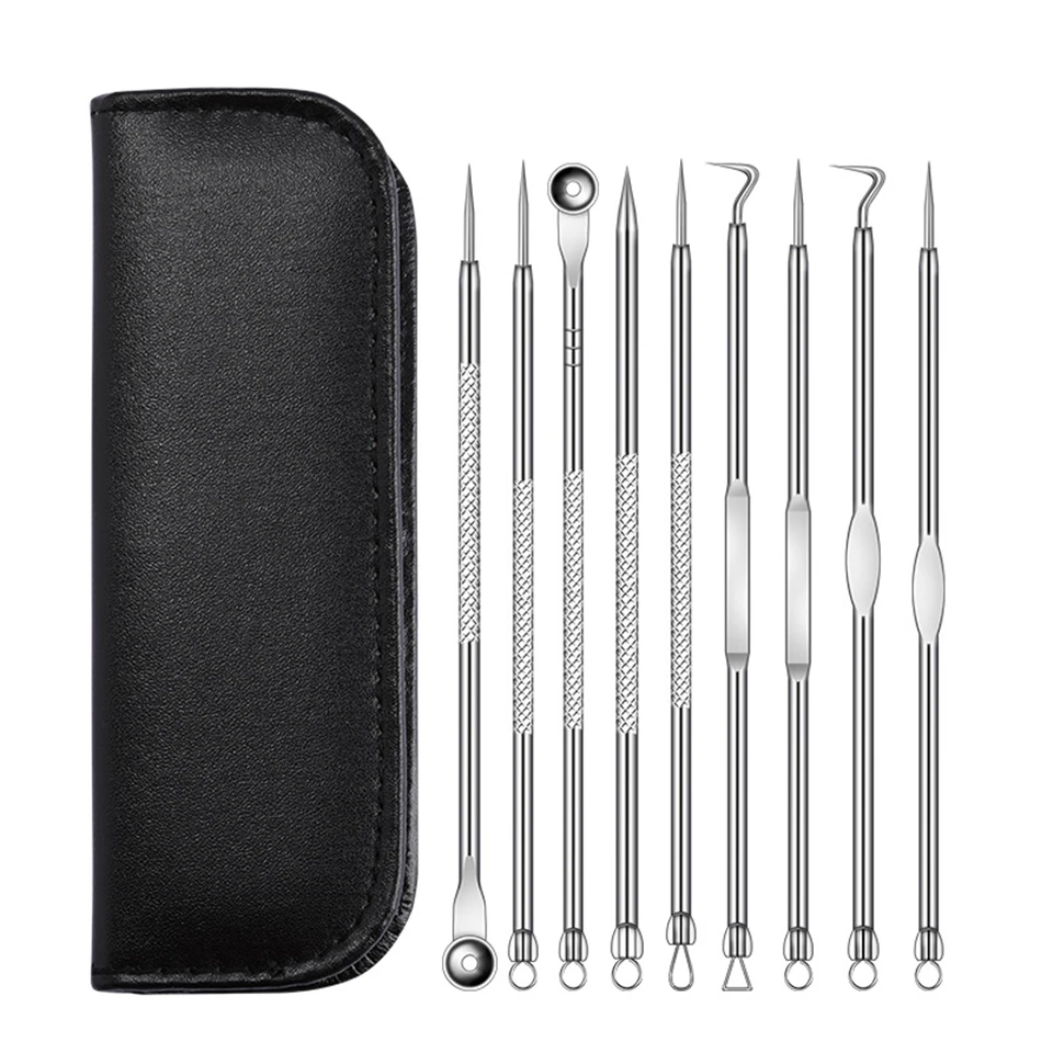 

4/9PCS Acne Blackhead Removal Needles Black Dots Cleaner Black Head Pore Deep Cleansing Tool Face Beauty Skin Care