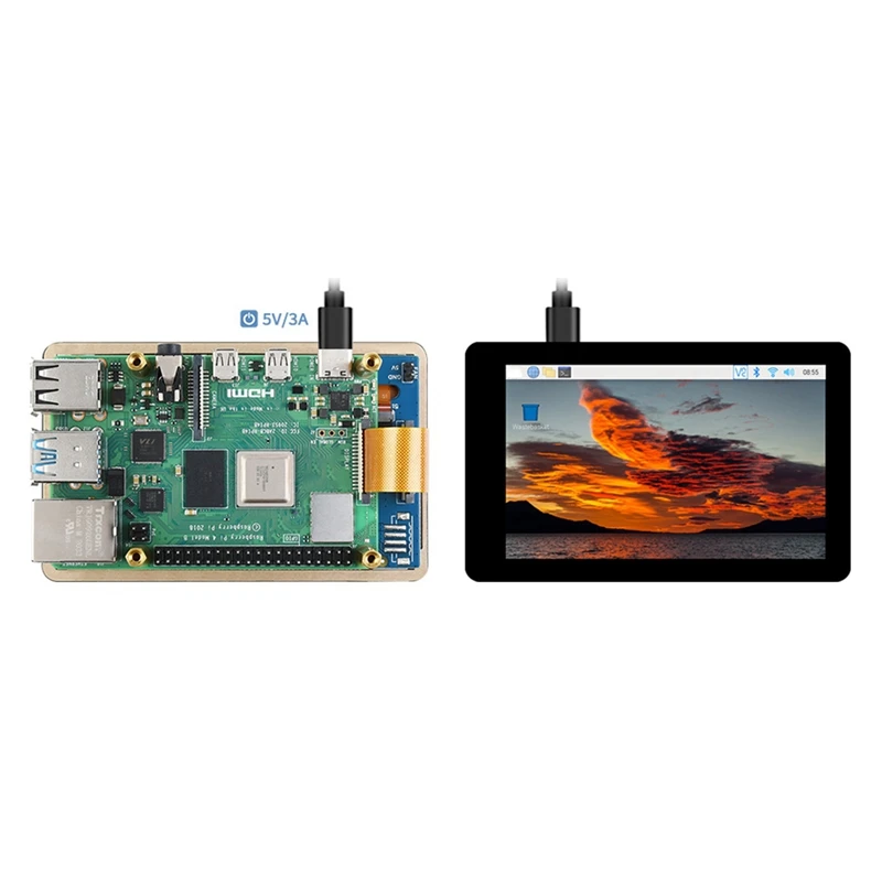 4-дюймовый IPS сенсорный экран монитор для Raspberry Pi 4B/3B + DSI ЖК-экран 480X800 емкостный |