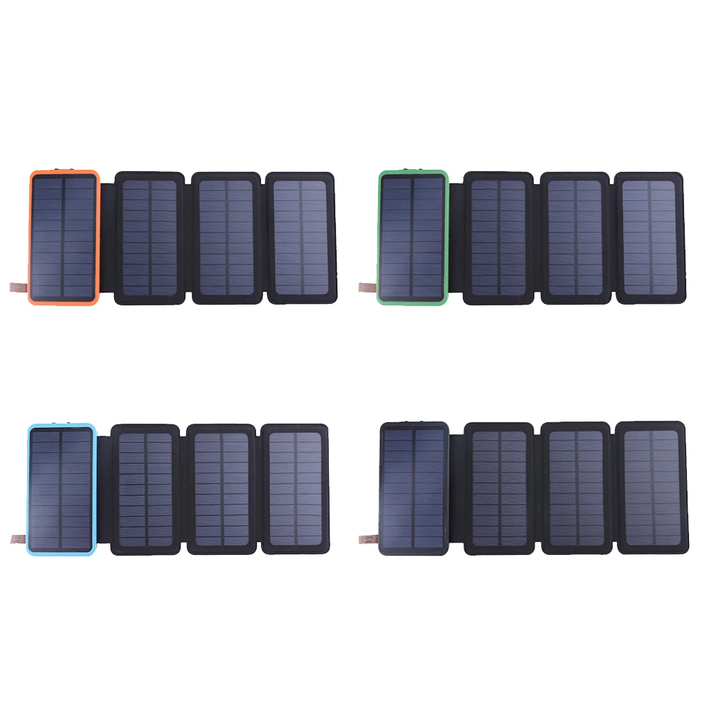 

8000mAh Folding Solar Panel Waterproof LED Light Mobile Power Charger-17802
