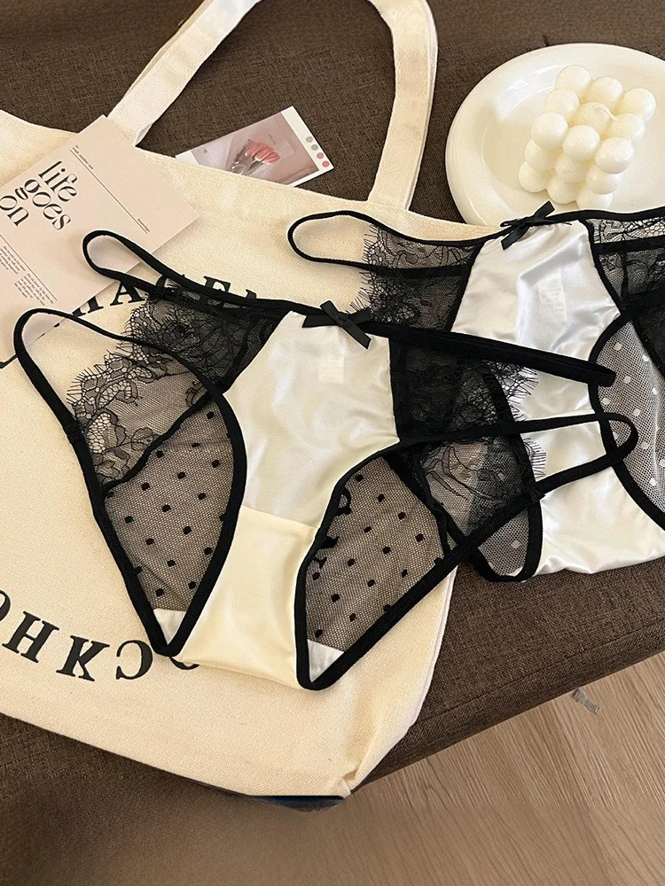 Белый чай кошка чистые ресницы кружевное нижнее белье с хипрым дизайном женские