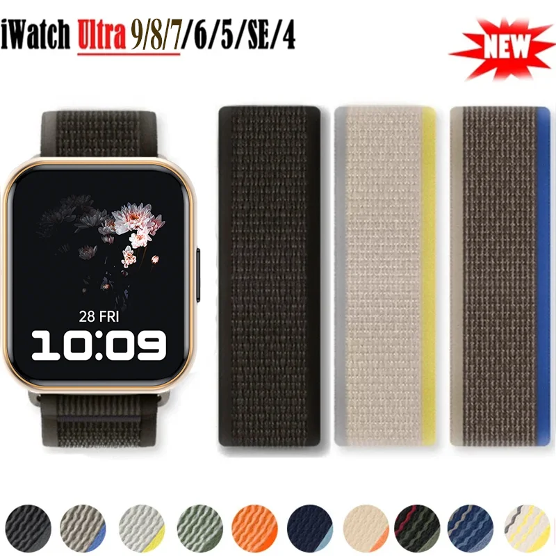 

Trail loop Band for Apple watch Ultra 2 strap 49mm 44mm 41mm 45mm 40mm 42mm 38mm 44 mm bracelet iWatch series 9 7 8 6 5 4 3 SE