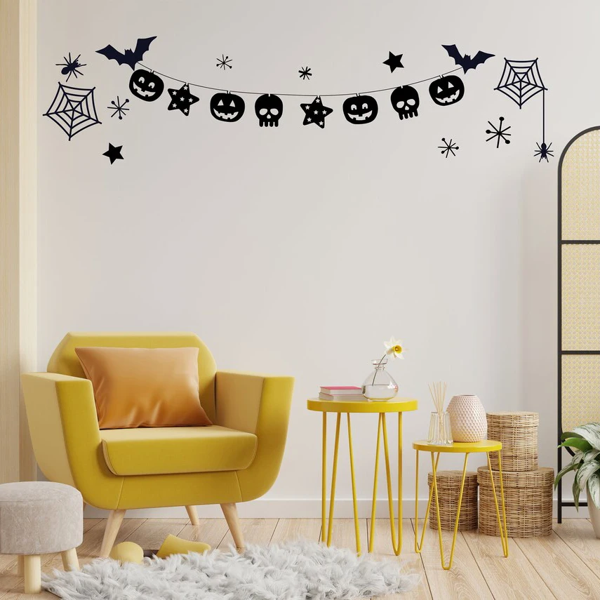 Хэллоуин Паук Паутина Наклейка на стену смешные страшные виниловые наклейки