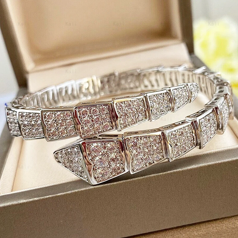 Лидер продаж Классический эластичный широкий браслет из стерлингового серебра