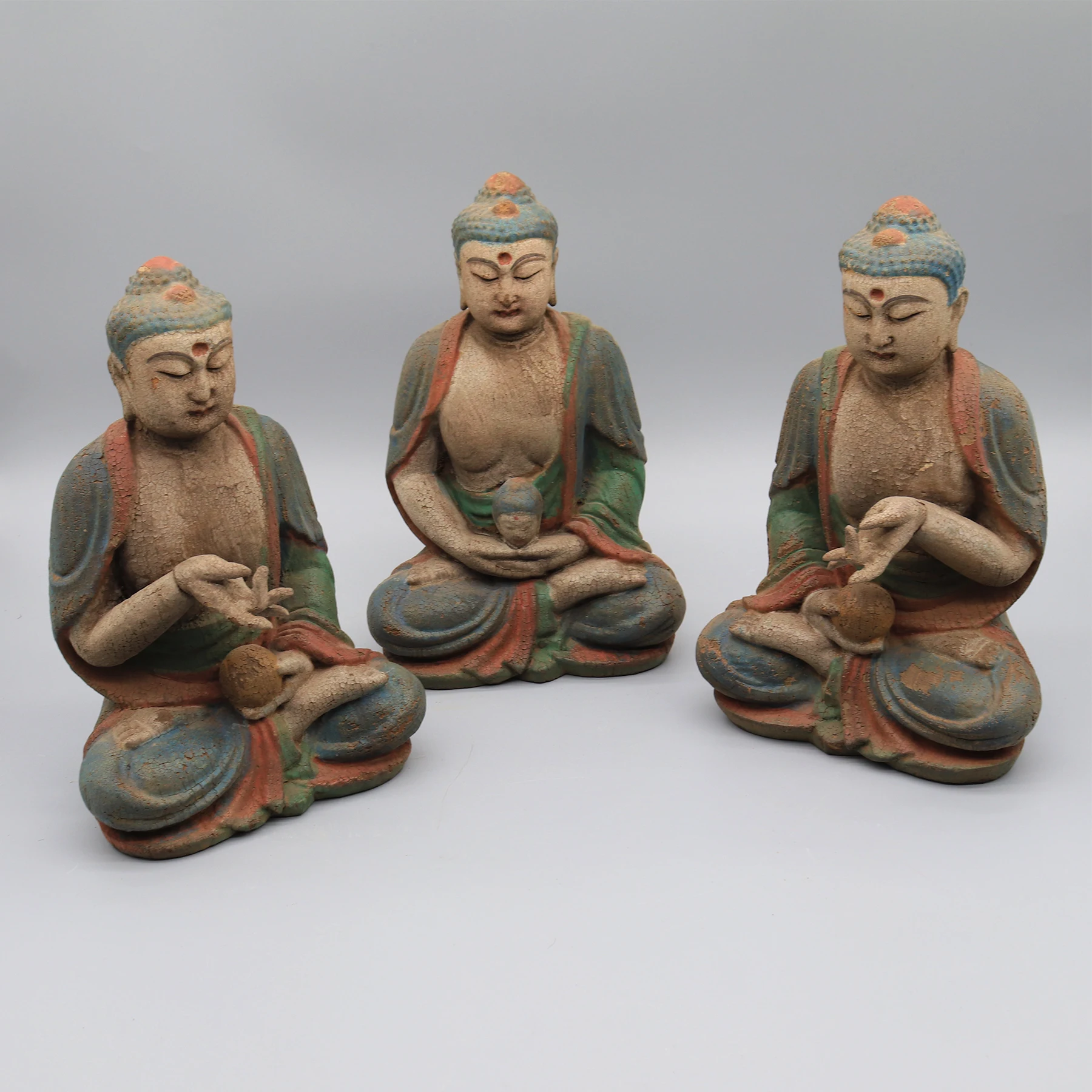 Деревянная статуя Будды сидячая копия украшение для дома