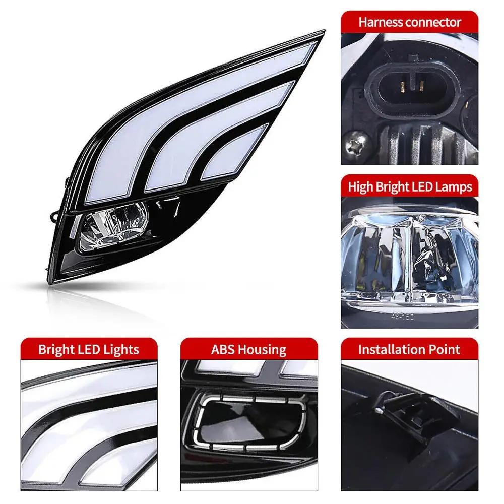 Для Toyota Camry SE XSE 2018-2020 дневные ходовые огни противотуманные аксессуары Набор DRL