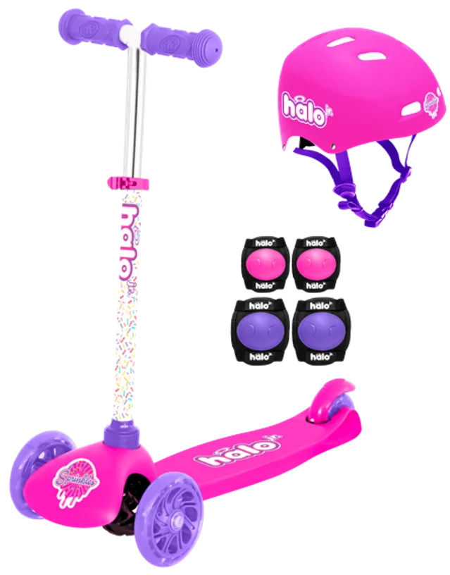 

Rise Above Jr. 3 Wheel Scooter Combo - Sweets Pink - Scooter, Helmet, Knee & Elbow Pads