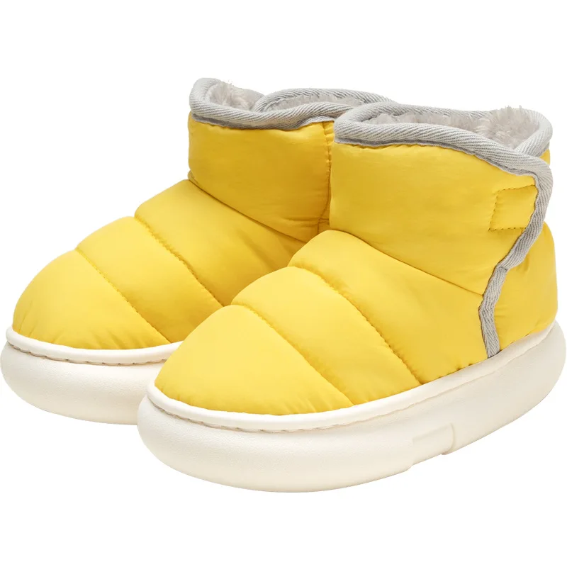 

Children's Snow Boots Down Thick Soled Warm Thickened Waterproof Outdoor Baby Cotton Shoes Bag Heel Shoes