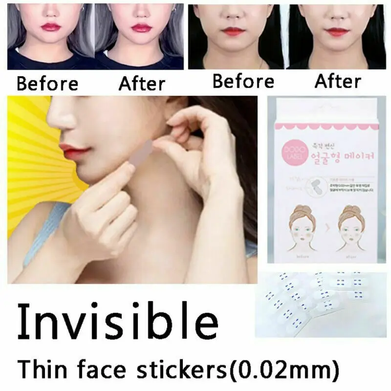 

40pcs Invisible Face Lifting Sticker Immediately Thin Face Neck Chin Eye Firming V Face Shaping Ultra-Thin Face Makeup Stickers