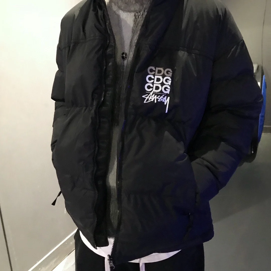 Мужской стеганый пуховик Stussy цвета и размеры в ассортименте