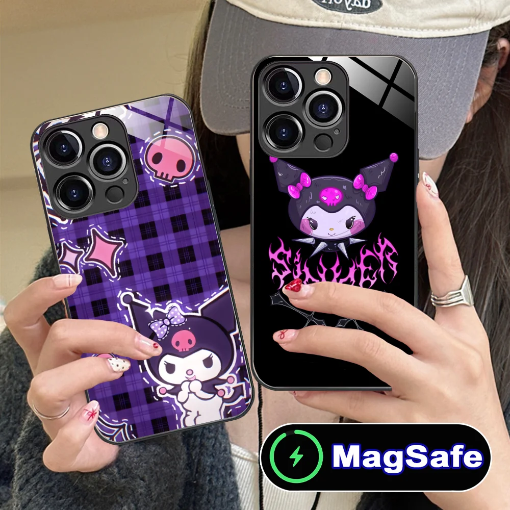 Mobile K-Kuromis Phone Case for iPhone 16 15 14 13 12 11 Pro Max Plus Mini MagSafe Wireless Charging Glass Smartphone Cellphones