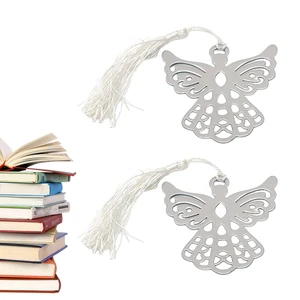 2Pcs Angel Bookmarking Favors Metal Bookmarking With Tassels Angel Bookmarks Wedding Party Favors For Book Lovers Childrens