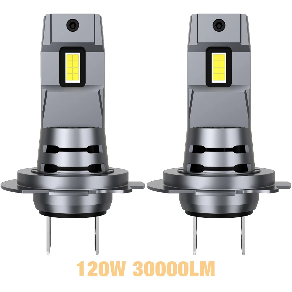 

120 Вт H7 светодиодная лампа для фар Мини с вентилятором CSP Автомобильная фара автомобильные диодные лампы 6500 лм H7 турбо светодиодный ная Автомобильная K 12 В