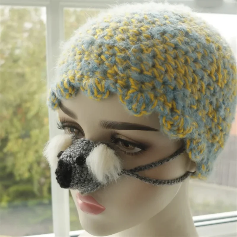 Новая пограничная распродажа маски для носа в виде розового медведя и серого