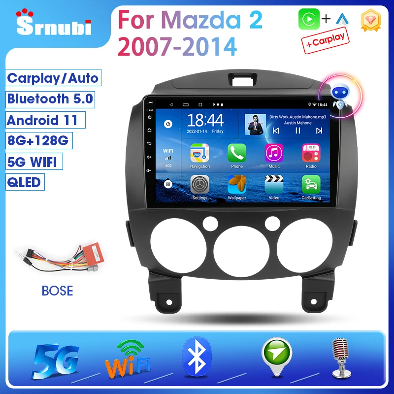 Srnubi Android 11 0 автомобильное радио 9 7 &quotдля Mazda 2 2007-2014 мультимедийный видеоплеер 2Din 4G