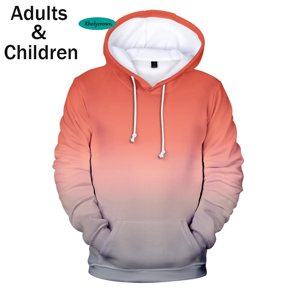 

Luxury Novelty Gradient Color 3D Hoodies Sweatshirts Men/Women Long Sleeve Hoodie Casual Cool Adults Kids Sweatshirt Pullovers