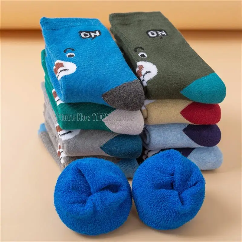 Детские плотные теплые рождественские детские дешевые носки с рисунками для