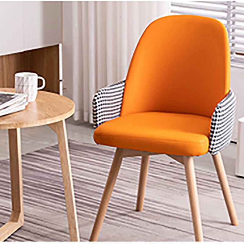 

Designer Modern Chair Accent Dining Room Ultralight Wood Chair Outdoor Backrest Single Chaise Bedroom Cafe Furniture LSL200YH