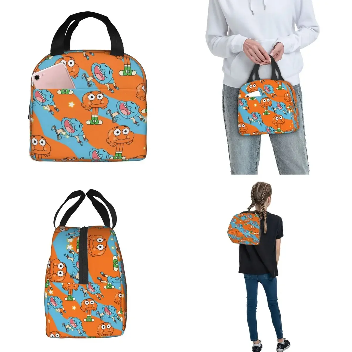 Сумка Для Обеда С Героями Мультфильмов Watterson Gumballs Портативный Холодильник