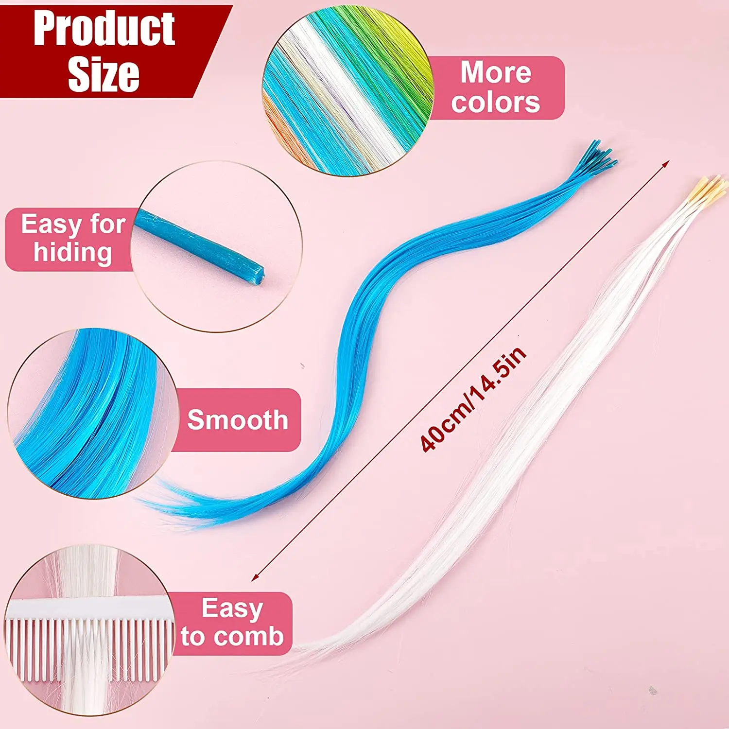 Рисунок 2 - Цветные пряди для наращивания волос