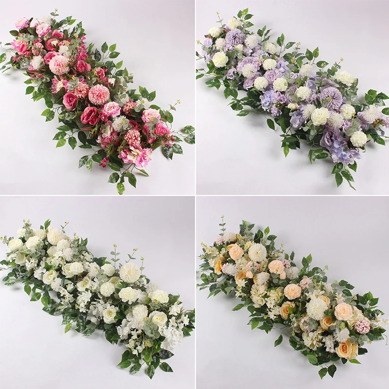 

50/100CM Silk Peonies Rose Artificial Flower DIY Wedding Wall Arrangement Supplies Floral Marriage Iron Arch Backdrop Row Decor