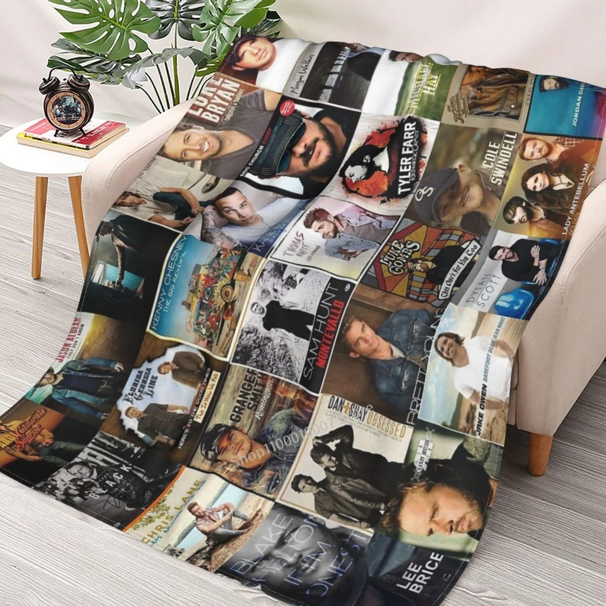 

Country Music Collage Throw Blanket 3D printed sofa bedroom decorative blanket children adult Christmas gift