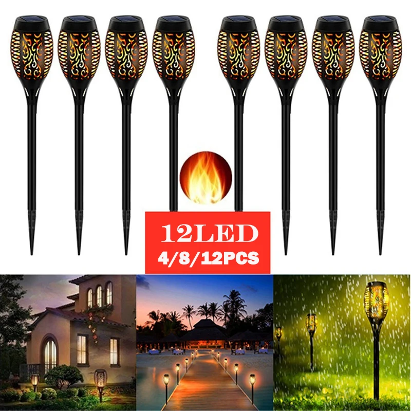 Солнечный садовый светильник уличные солнечные лампы для газона 12 светодиодов